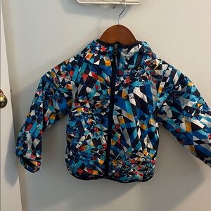 Columbia Blue and Yellow Geometric Jacket